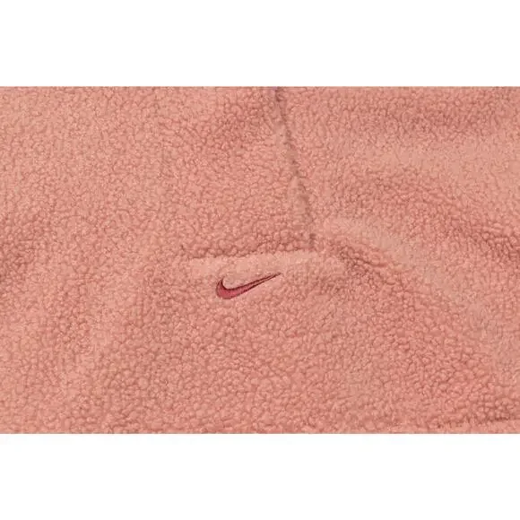 Nike Therma-FIT Pink Pullover Sherpa Hoodie Regular Size M Kid's Polyester - Picture 5 of 8